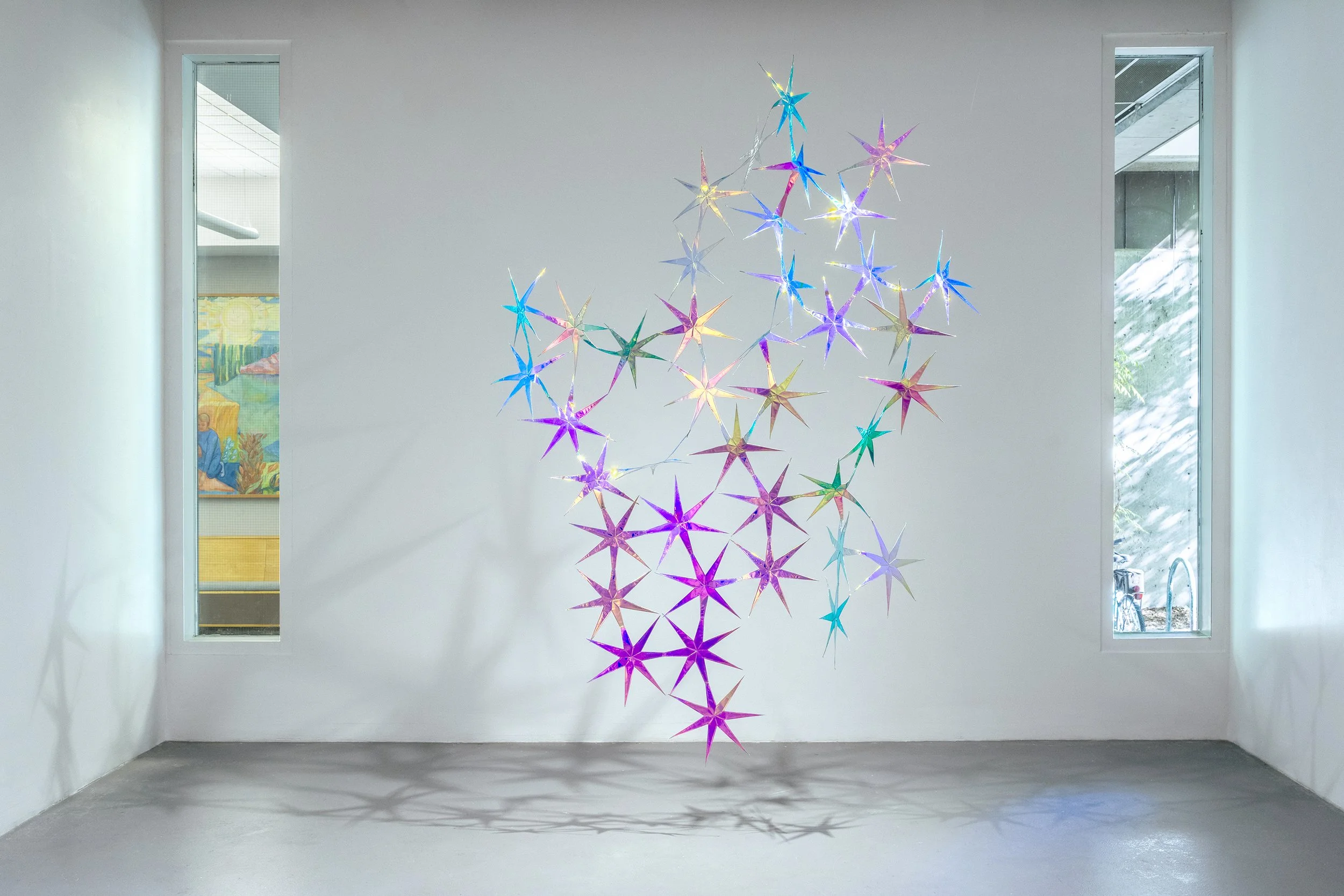 cloud seeds ii , 2025 quilted mylar and vinyl 8 × 6.5 ft. image credit | Jonathan Bagby recently on view as part of solo exhibition for evaporated seas at LaVerne Krause Gallery, University of Oregon