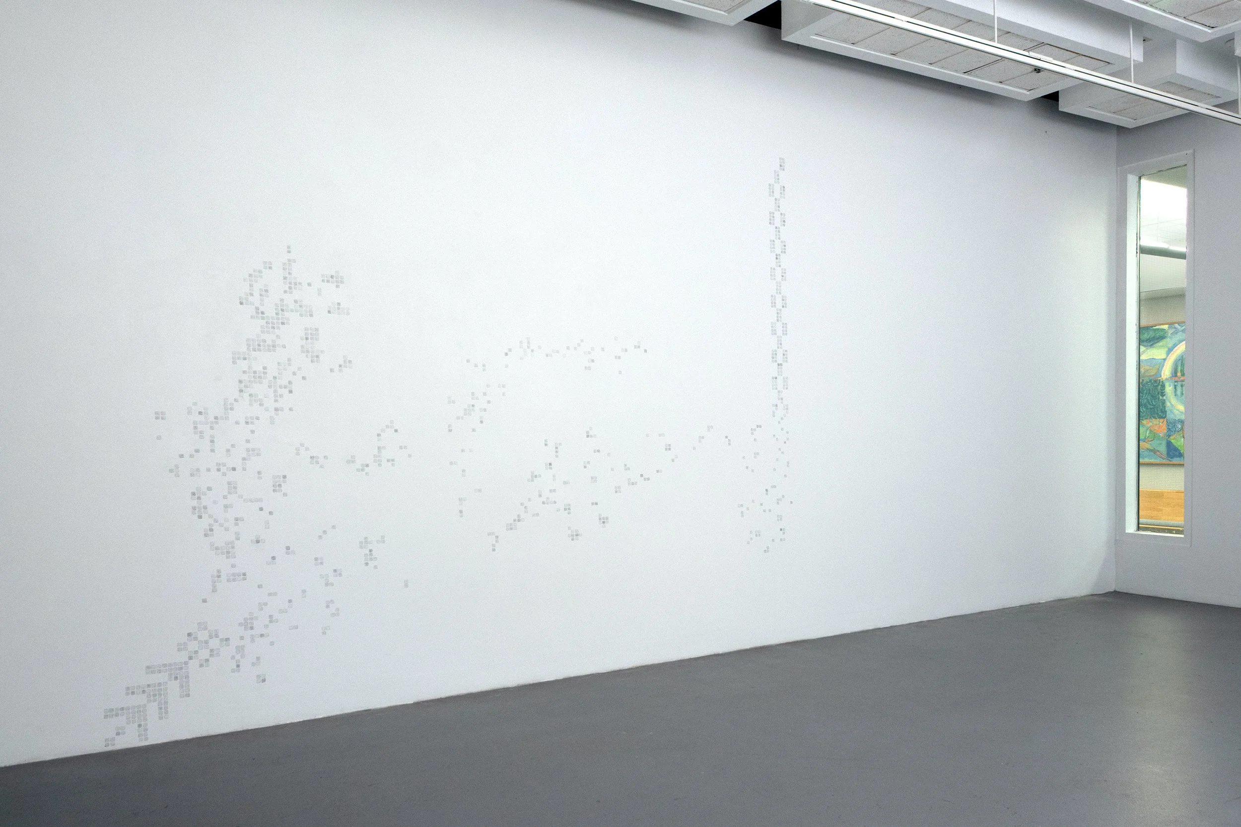 and when you change the landscape, is it with bare hands or with gloves? (magnolia, rain) , 2025 graphite wall drawing of selbu mitten knitting pattern 9.5 × 8 ft. image credit | Jonathan Bagby recently on view as part of solo exhibition for e