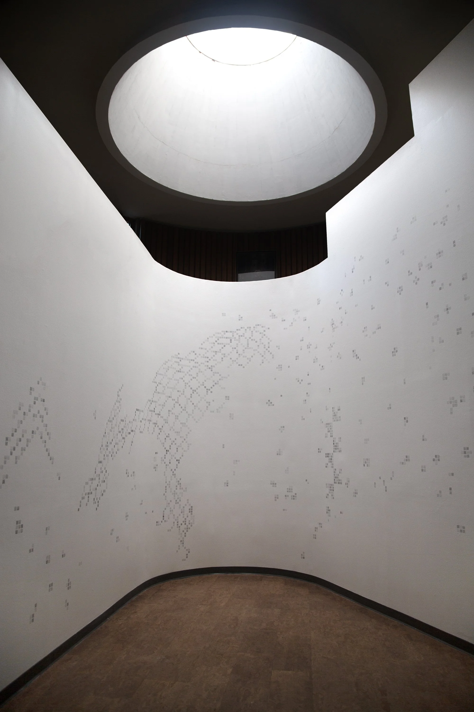    and when you change the landscape, is it with bare hands or with gloves?  , 2025 graphite wall drawing 17 × 39 ft.  Handwerker Gallery, Ithaca College, Ithaca, NY 