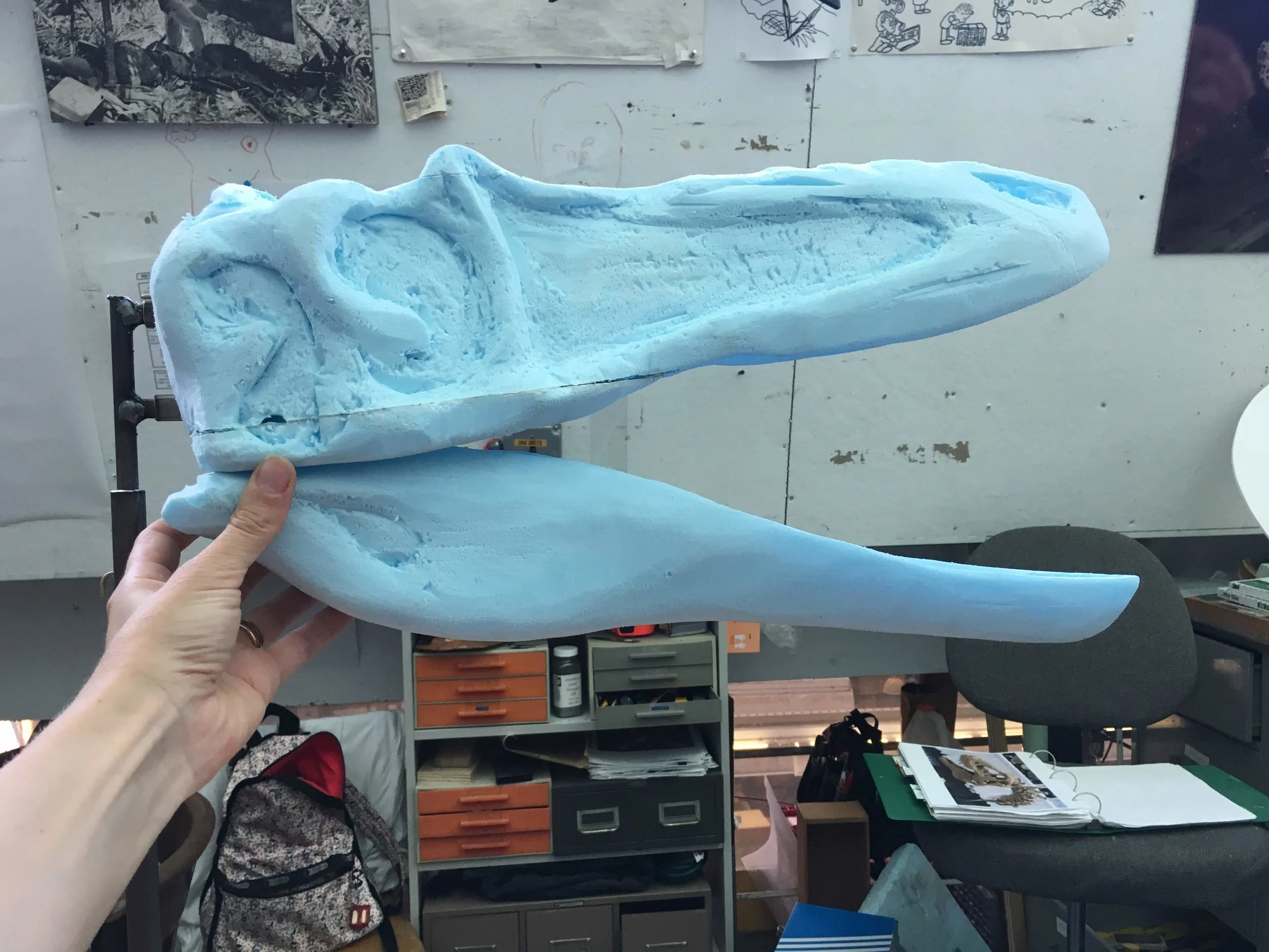 Blue Foam Skull