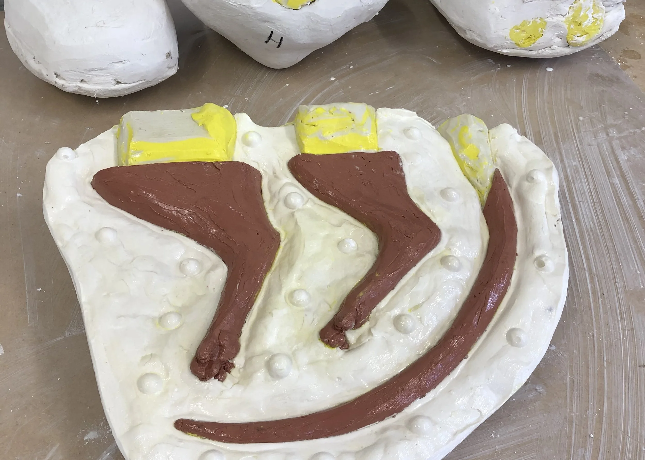 Clay Legs in Plaster Mold