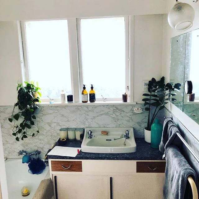 Some before and after shots of our latest bathroom renovation #custombathrooms #customvanity #bathroomrenovation #mosaictiles