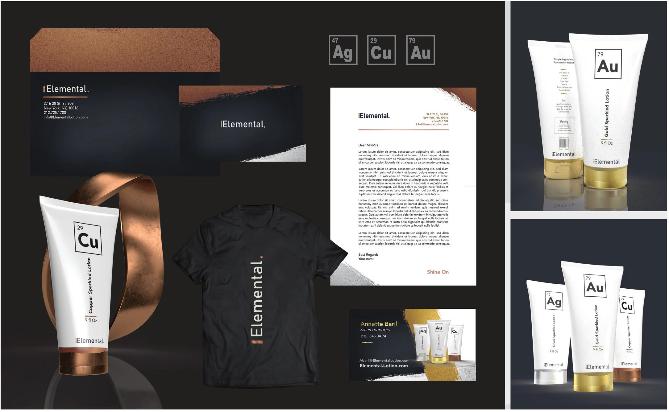 Full presentation: collateral, logo design, product renderings