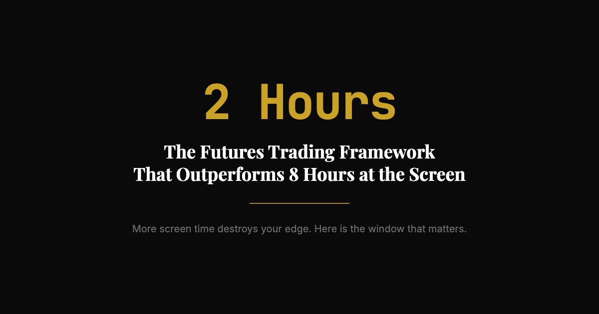 How to Trade Futures in 2 Hours a Day (The Focused Framework)