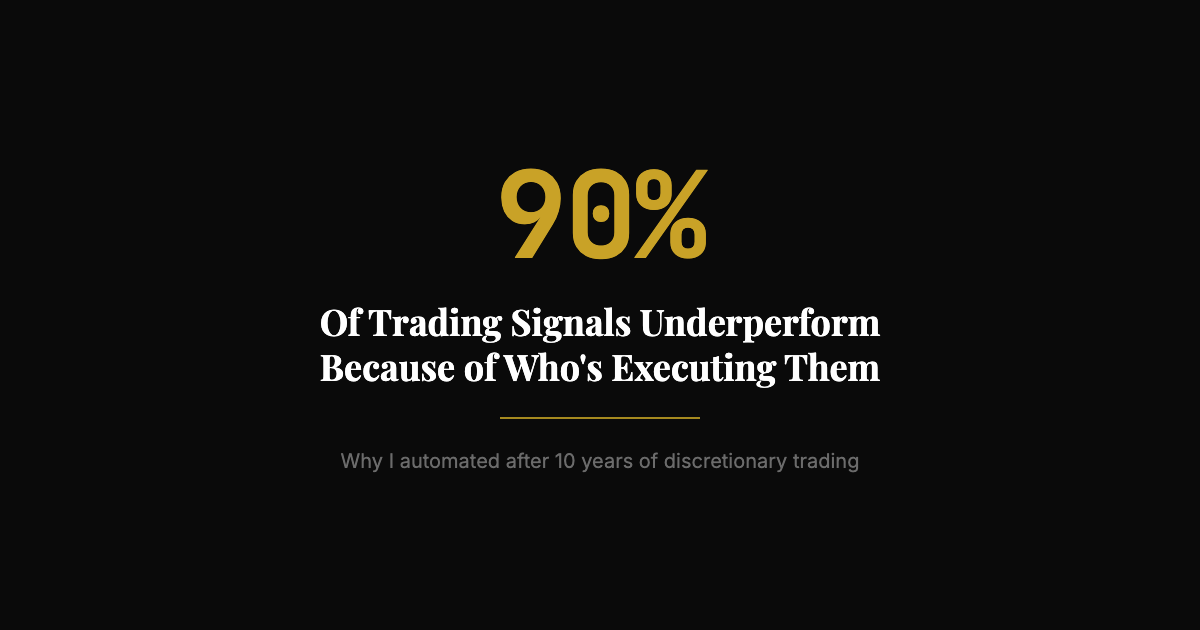 Why I Automated My Trading After 10 Years of Discretionary Execution