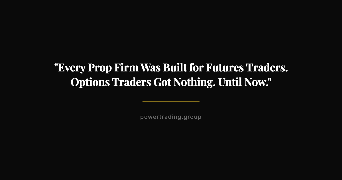 Every Prop Firm Was Built for Futures Traders. Options Traders Got Nothing. Until Now.