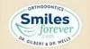 A logo with the text "Orthodontists Smiles Forever" and a smiling face illustration