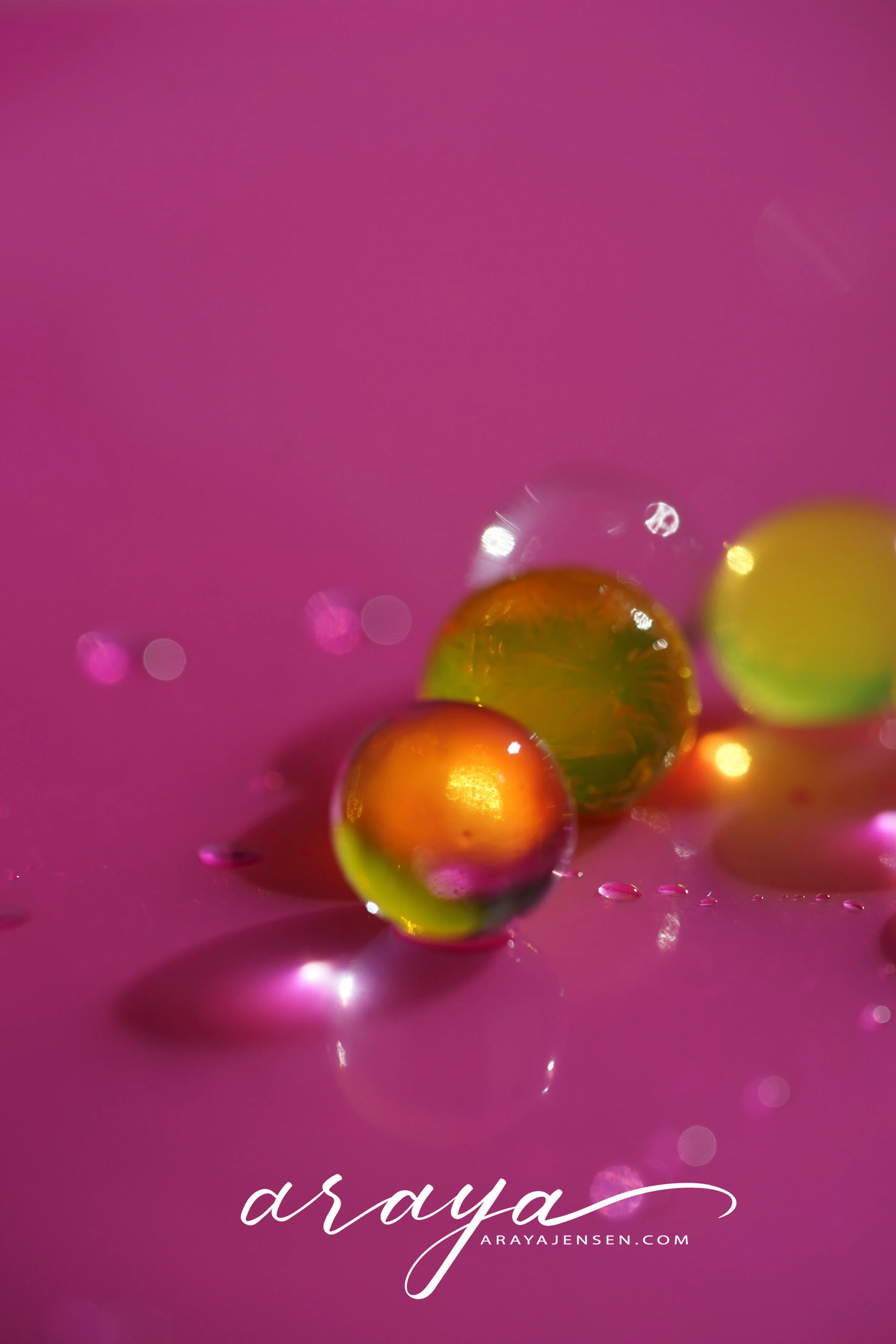 Orbs on Pink