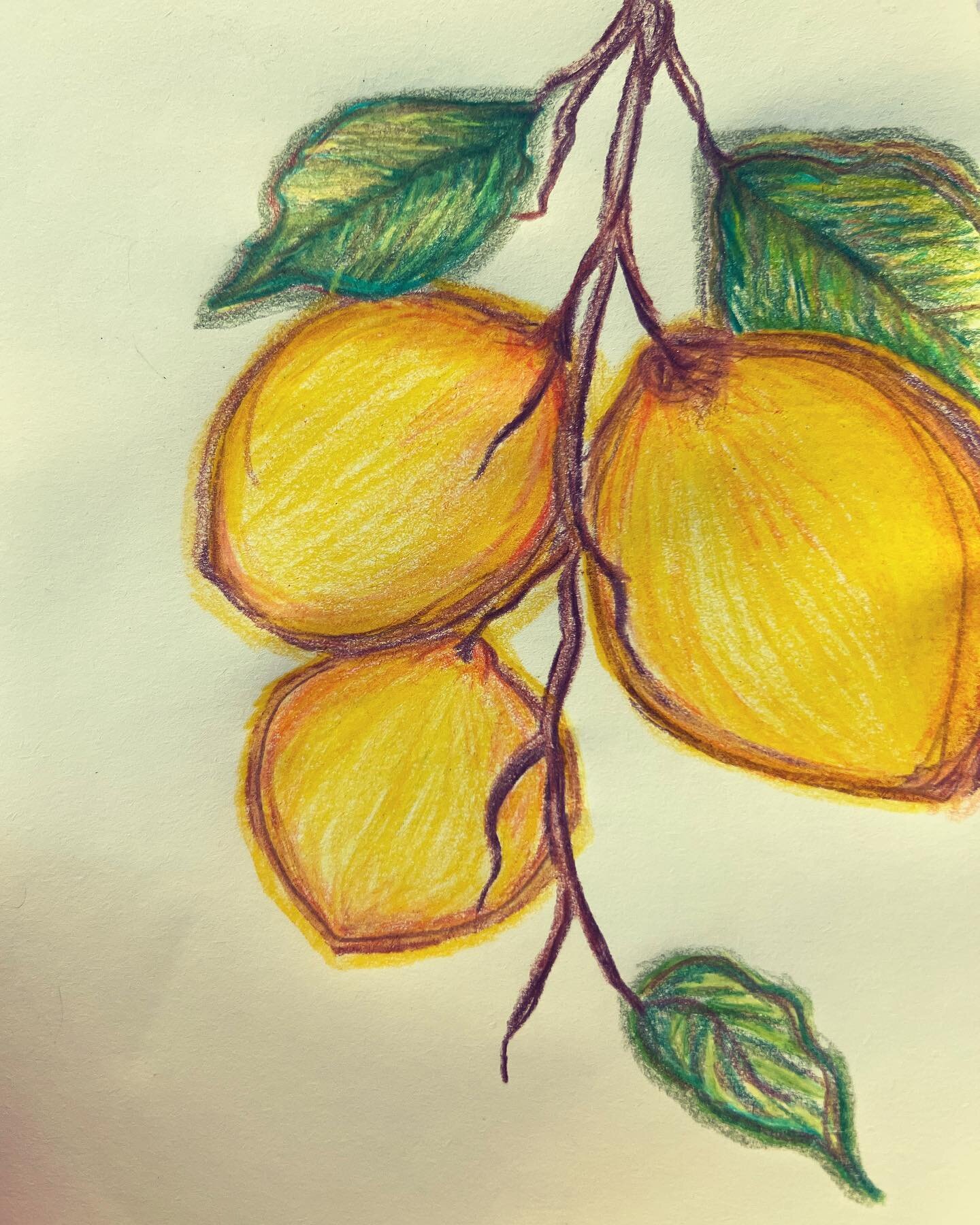 Colored pencils on a Wednesday are a good thing. #lemons