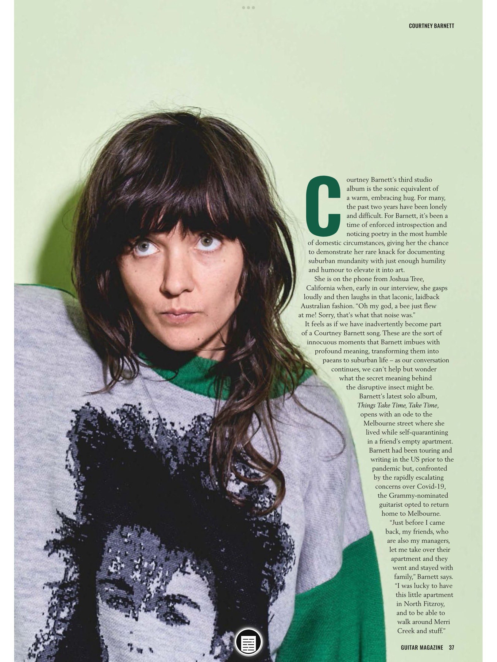 Courtney Barnett for Guitar Magazine