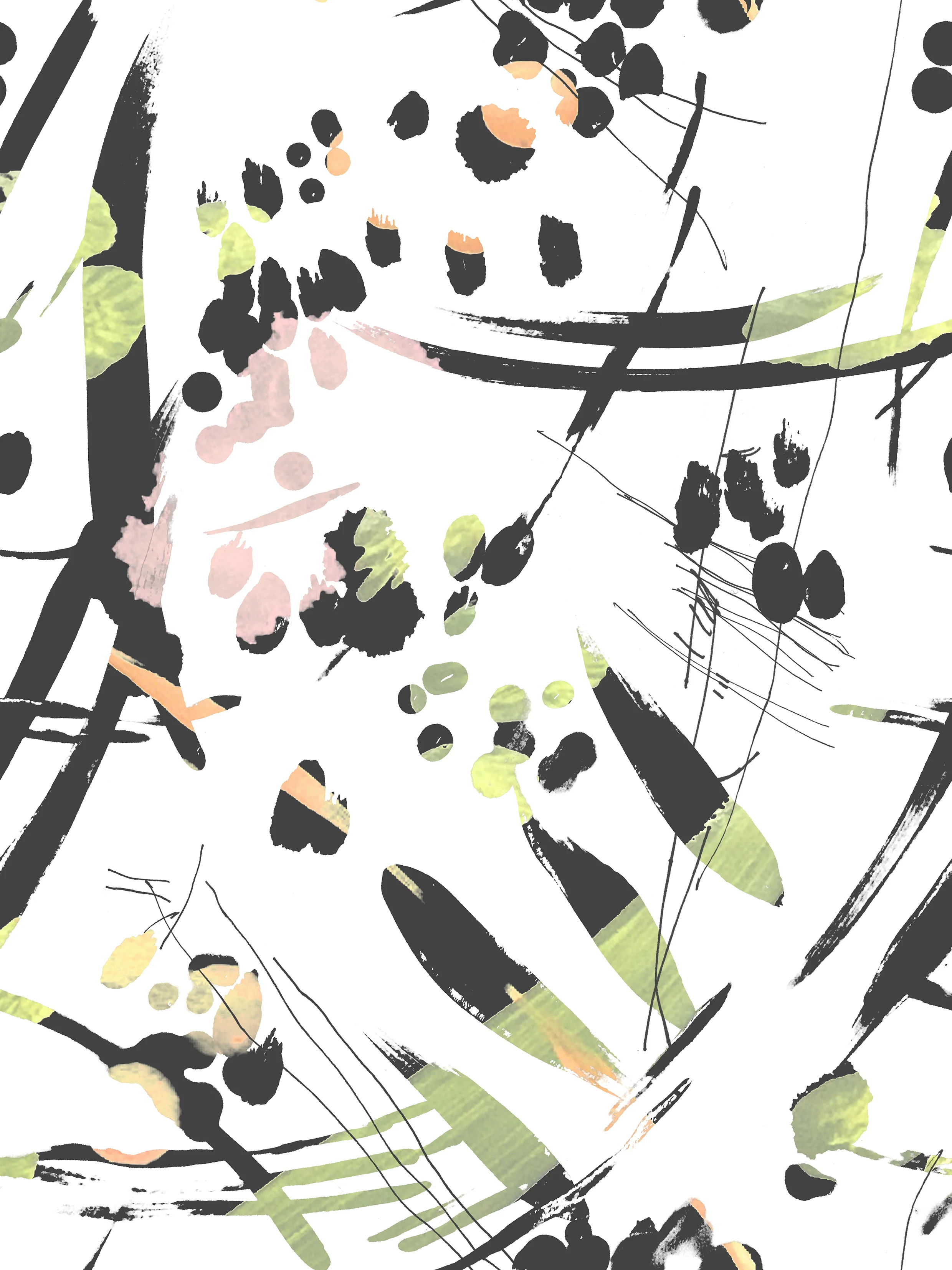 Wild Wild print is inspired by the colours, textures, leaves, fruit, and raffia fibres of the palm tree. 