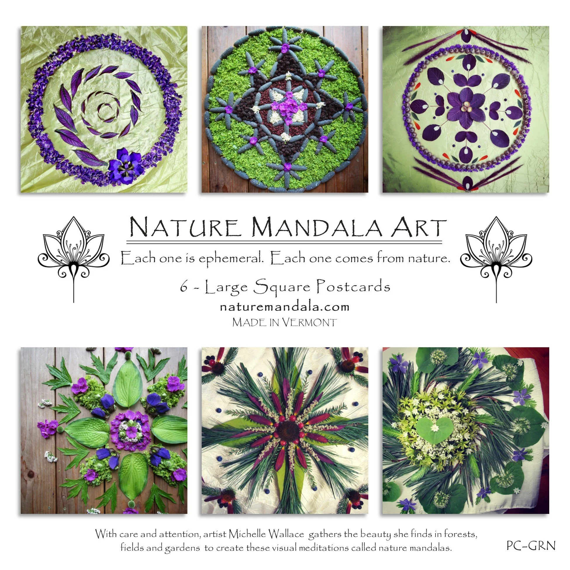 Nature Mandala Postcards Flower Green.jpg