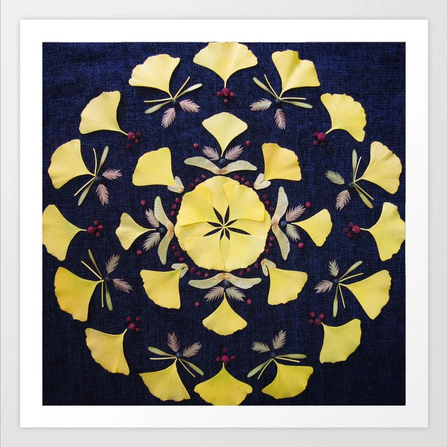 Nature Mandala Art Sticker Vermont