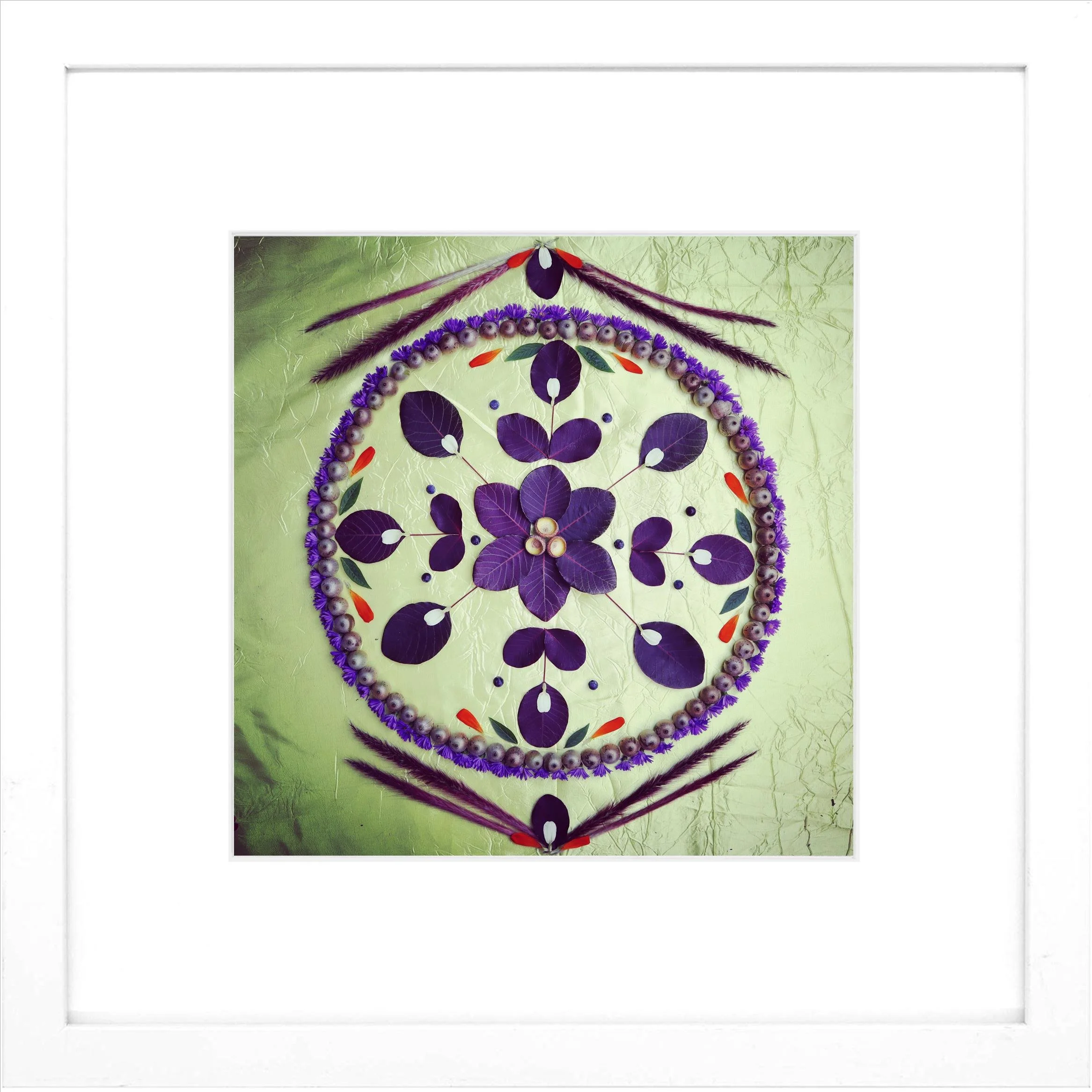 Nature Mandala Art Framed Print Resilience white frame.jpg