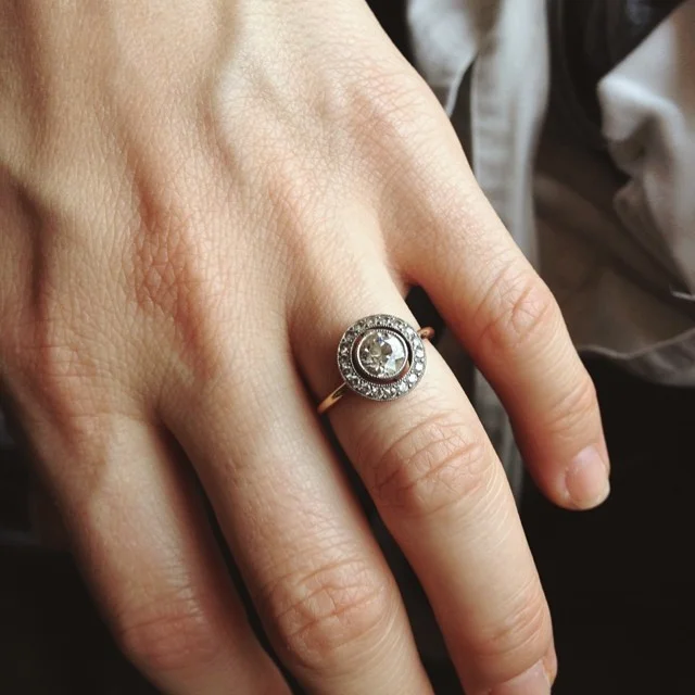 Diamond Target Engagement Ring