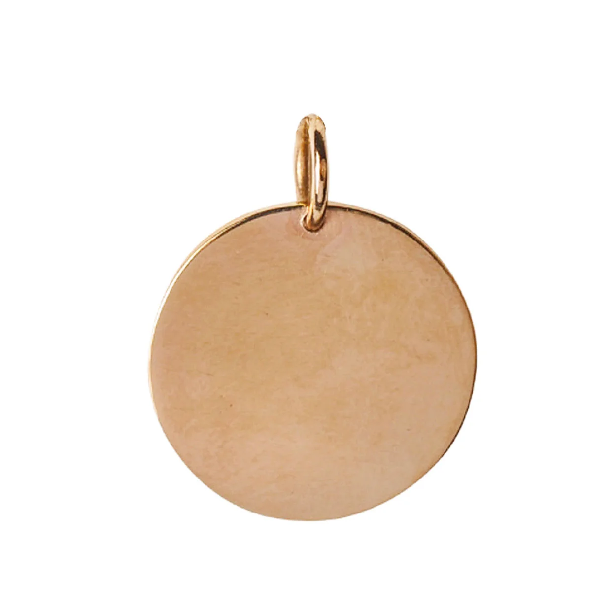 engrave-able gold disc necklace