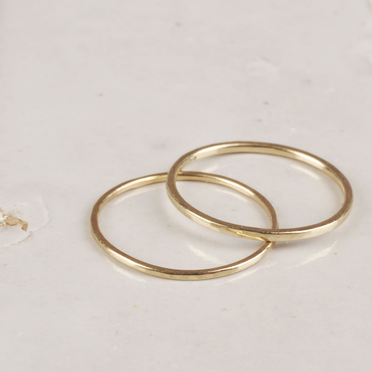 delicate solid gold ring