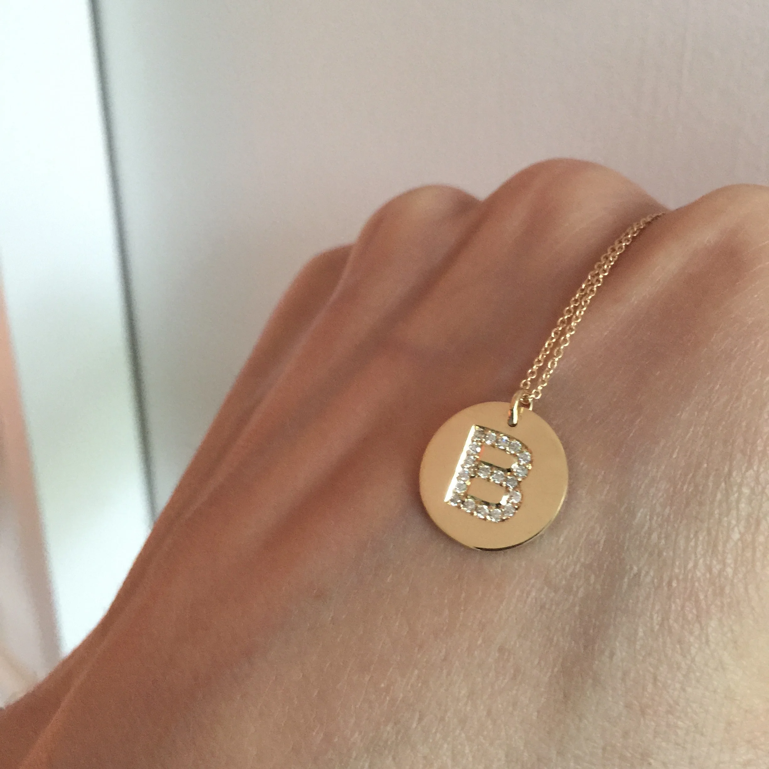 18 ct Diamond Initial Necklace