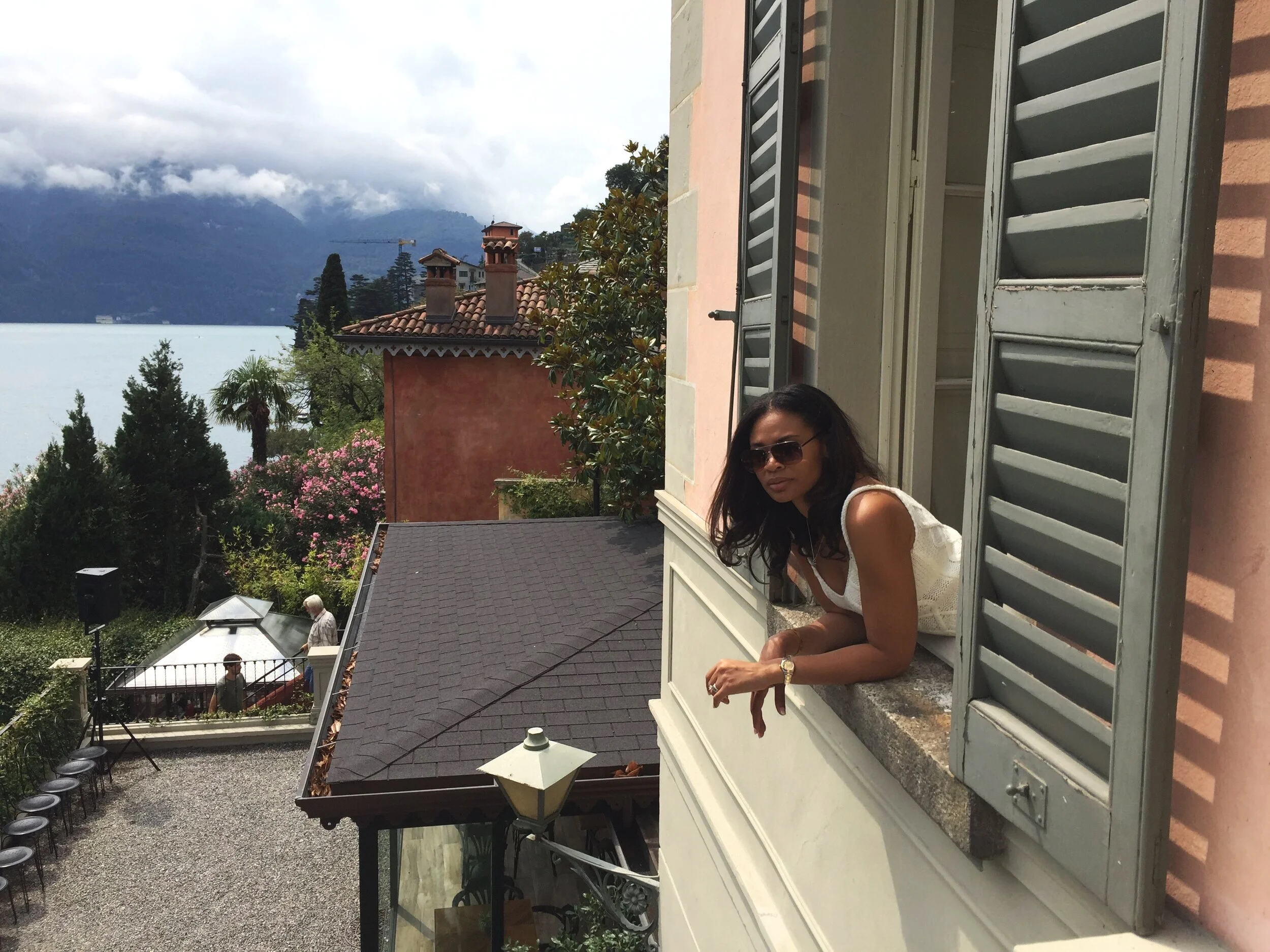 From the bedroom window at Villa Vittoria in Laglio