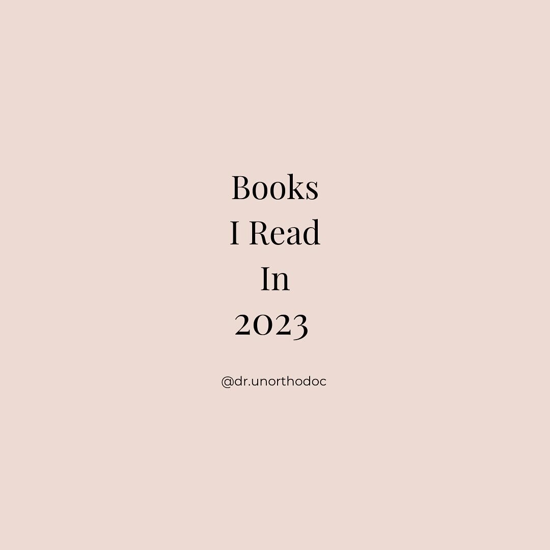 In 2023, I set out to read 23 books. Admittedly, my life took on a different pace last year, juggling responsibilities as a mother and a business/practice owner. Despite the time constraints, I ended up reading 20 books, with  12 of them shared withi