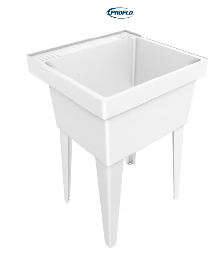 PROFLO - Single Basin Floor Mounted Tub White-Resin.PNG