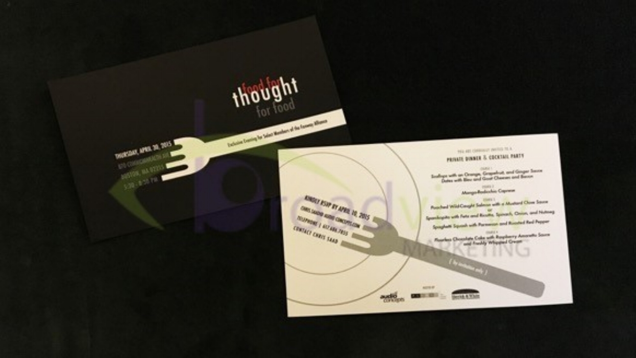 Client: Fenway Alliance Exclusive dinner with private chef and cooking tutorial to engage Fenway Alliance members and promote networking Event concept and management Invitation