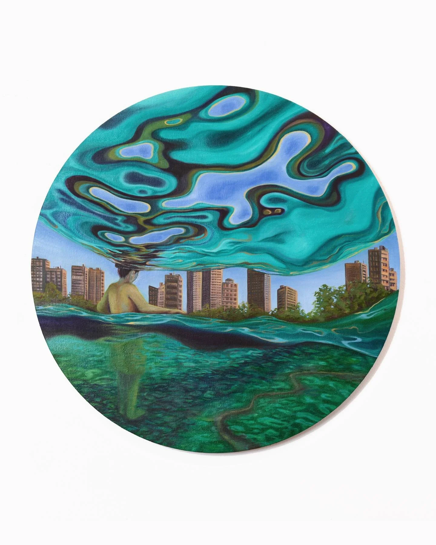 Heart Is, Oil on Linen, 24 in. Diameter