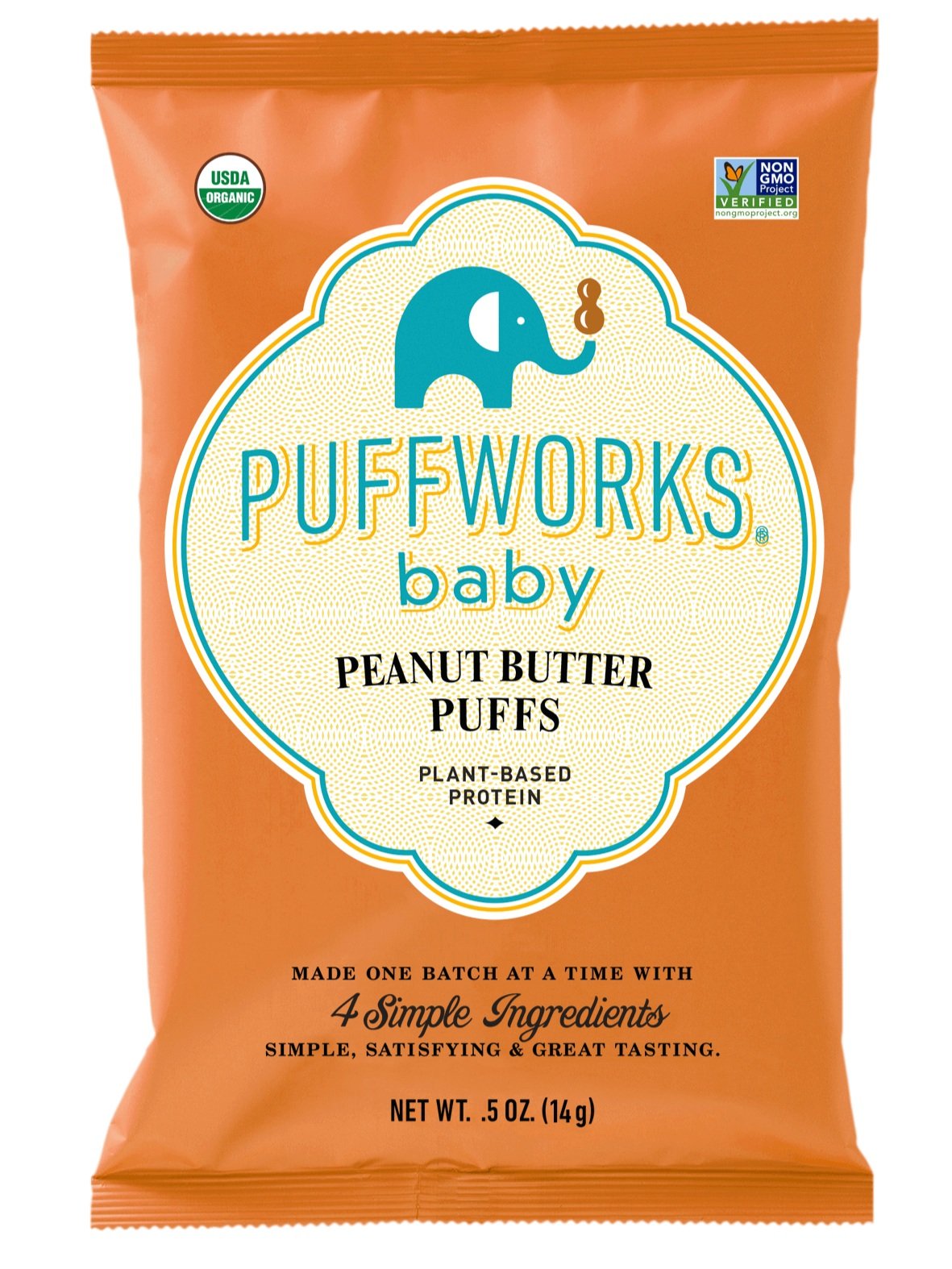 Puffworks peanut butter puffs, almond butter puffs