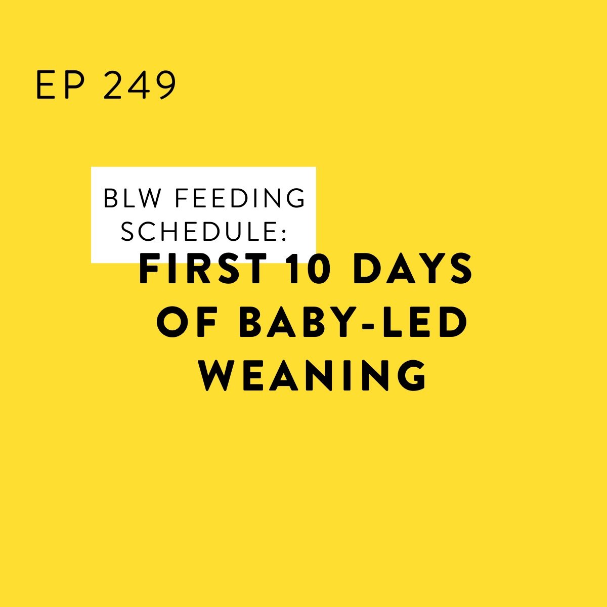 Weaning schedule cheap