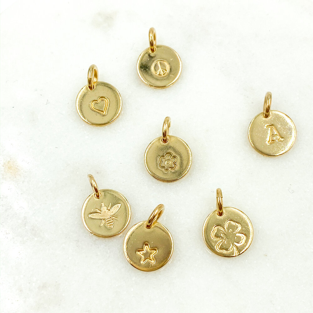 Coki Bijoux Fine Jewelry—Gold Filled Charms Hand Stamped