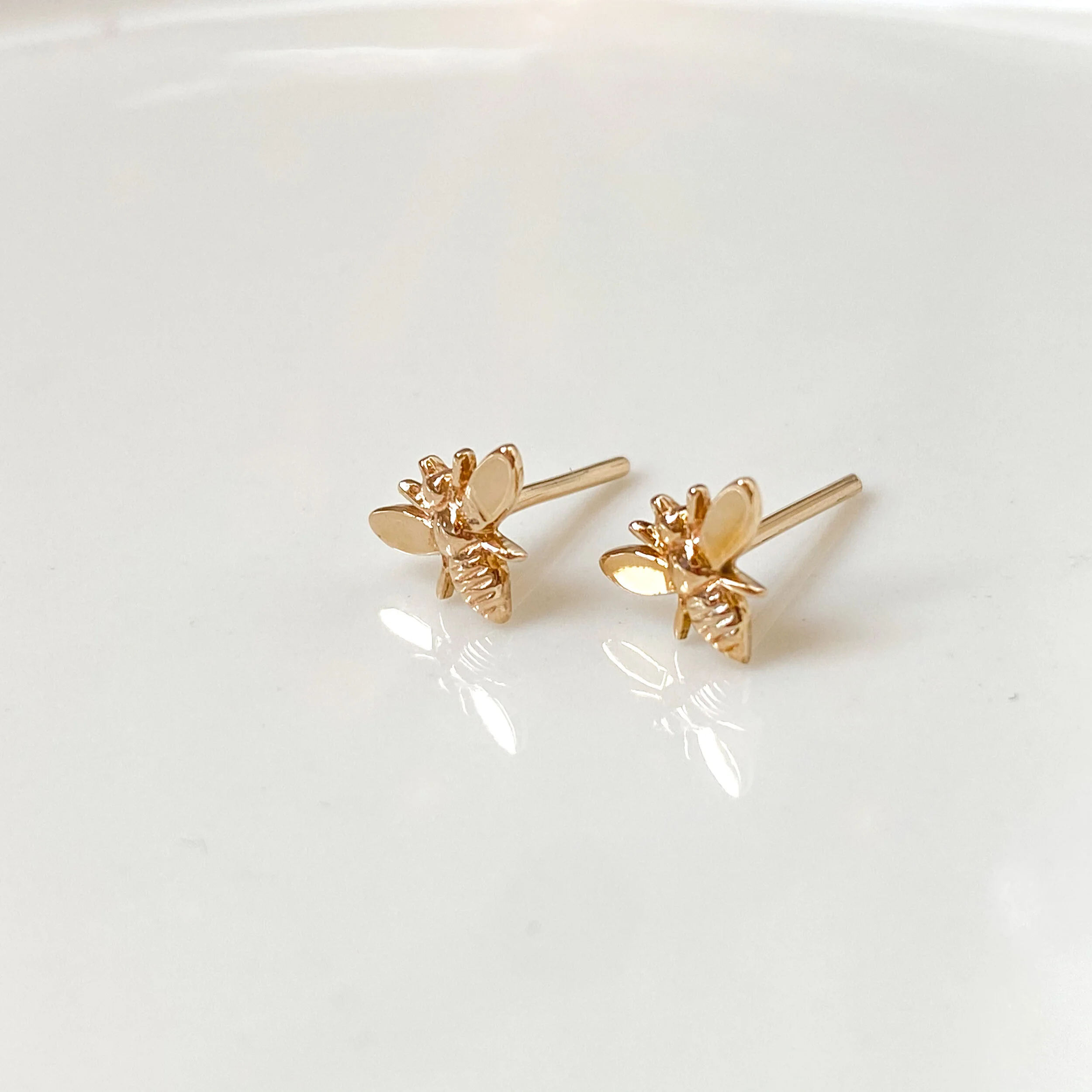L'Abeille (bee) Bronze Stud Earrings