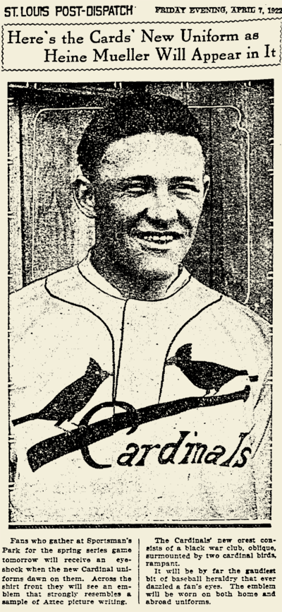 CARDINALS UNIFORMS_04.07.1922