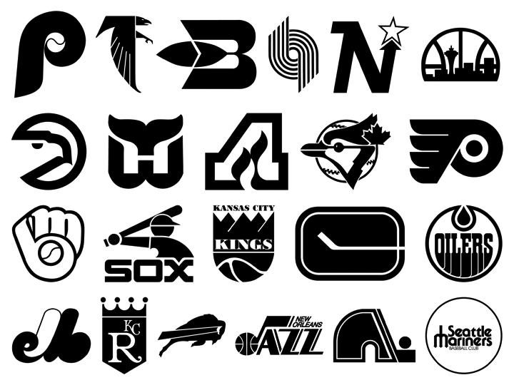 70s sports logos
