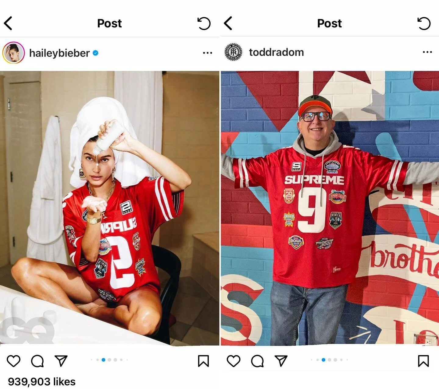 WHO WORE IT BETTER? 
You have no idea how close I came to putting a towel on my head and reenacting this (thanks for the heads up @shop412 )