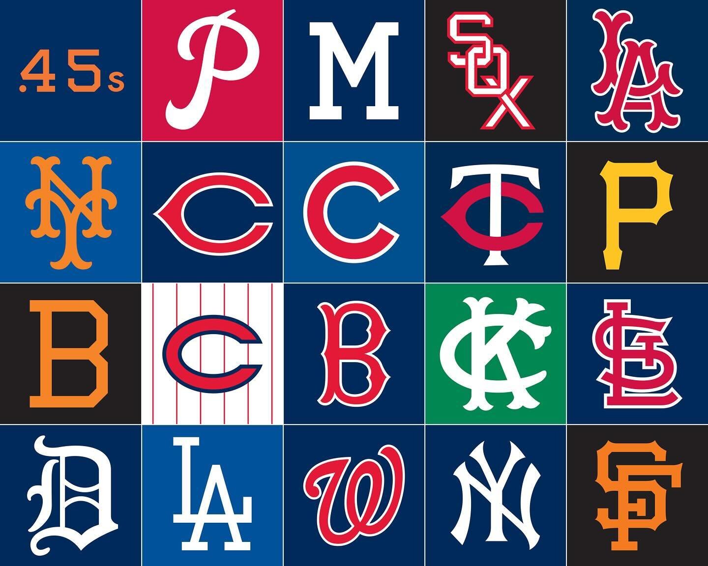 The cap logos of MLB, 1963.