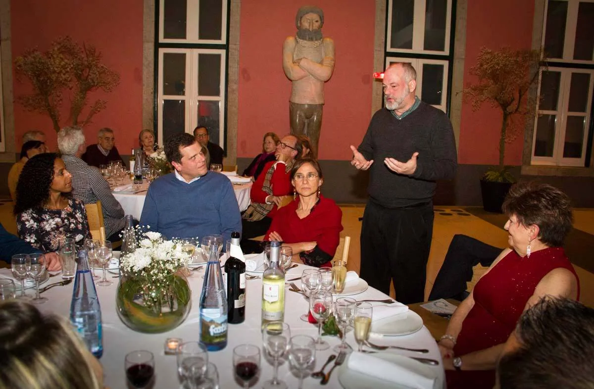 Thomas speaking at the 2018 Valentine's Dinner