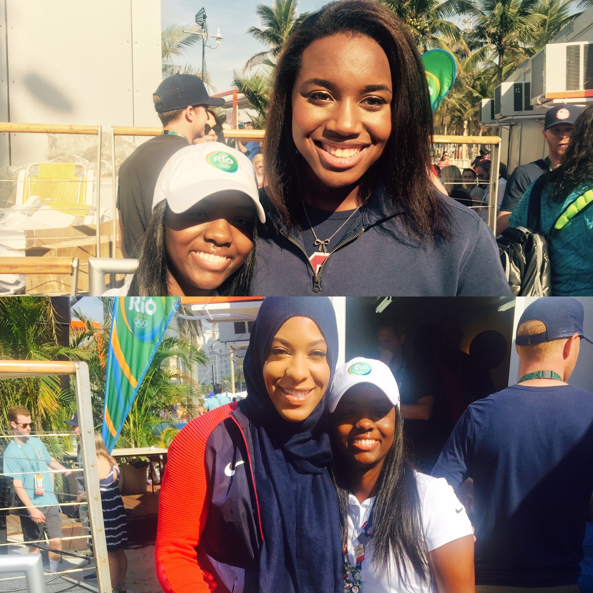 Rio de Janeiro, Brazil | 2016 | 21 years old I had the honor of meeting Simone Manuel, the first African-American woman to win an individual Olympic gold in swimming. She set an Olympic record and an American record. Also, Ibtihaj Muhammad, an Olympic fencer, the first Muslim American woman to wear a hijab while competing for the United States in the Olympics. Black Girl Magic. 