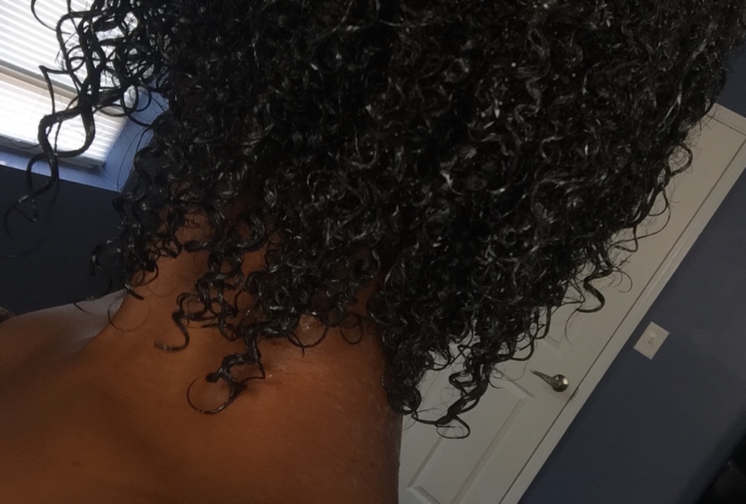 August 2017| 22 year old Ky| Post Raw Shea Butter Deep Treatment Masque after having my hair straightened twice in July. It amazes me how my curls are able to bounce back. 