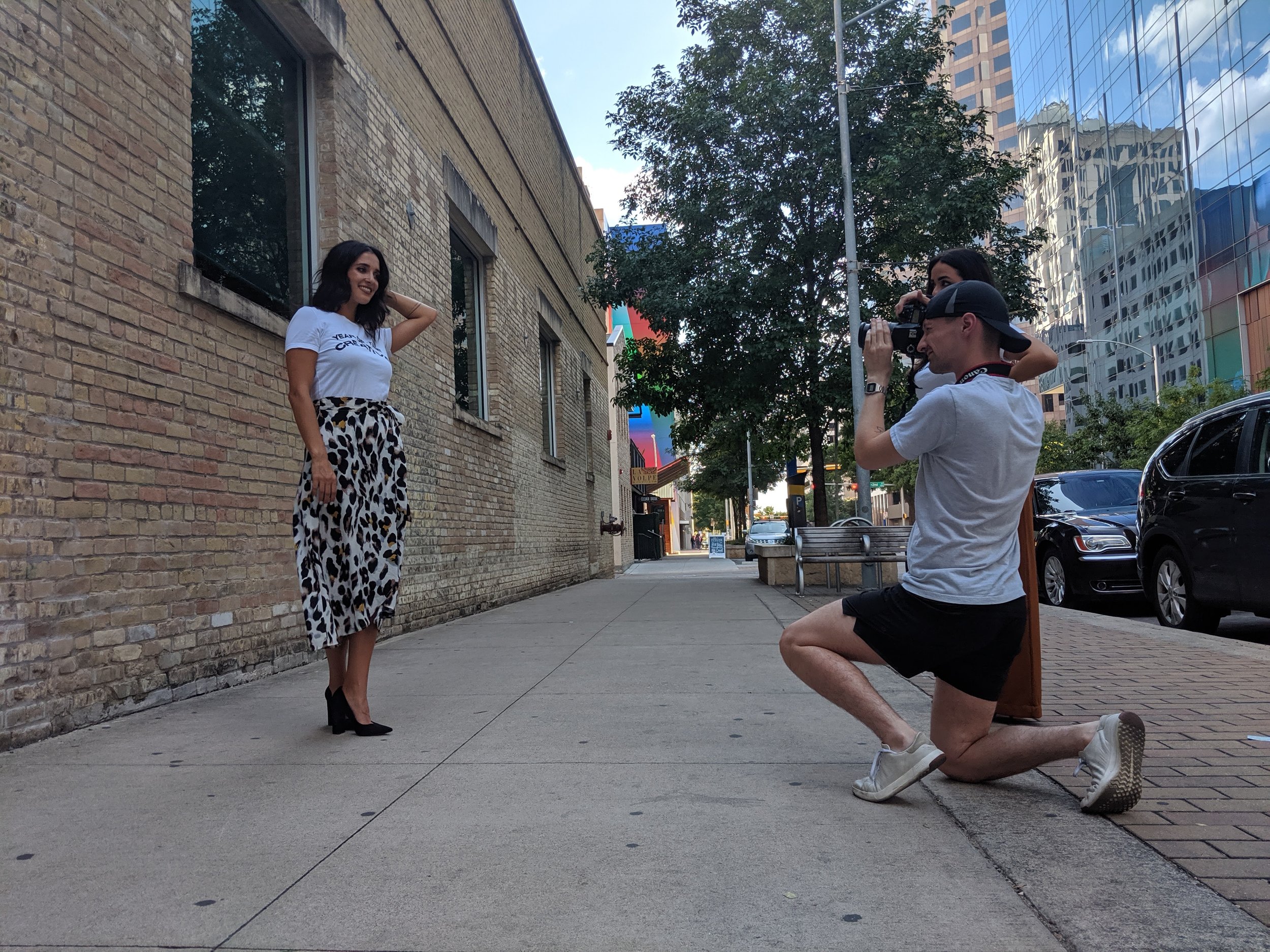  Hunter Tanem, Summer Intern running a photo shoot for our founders 