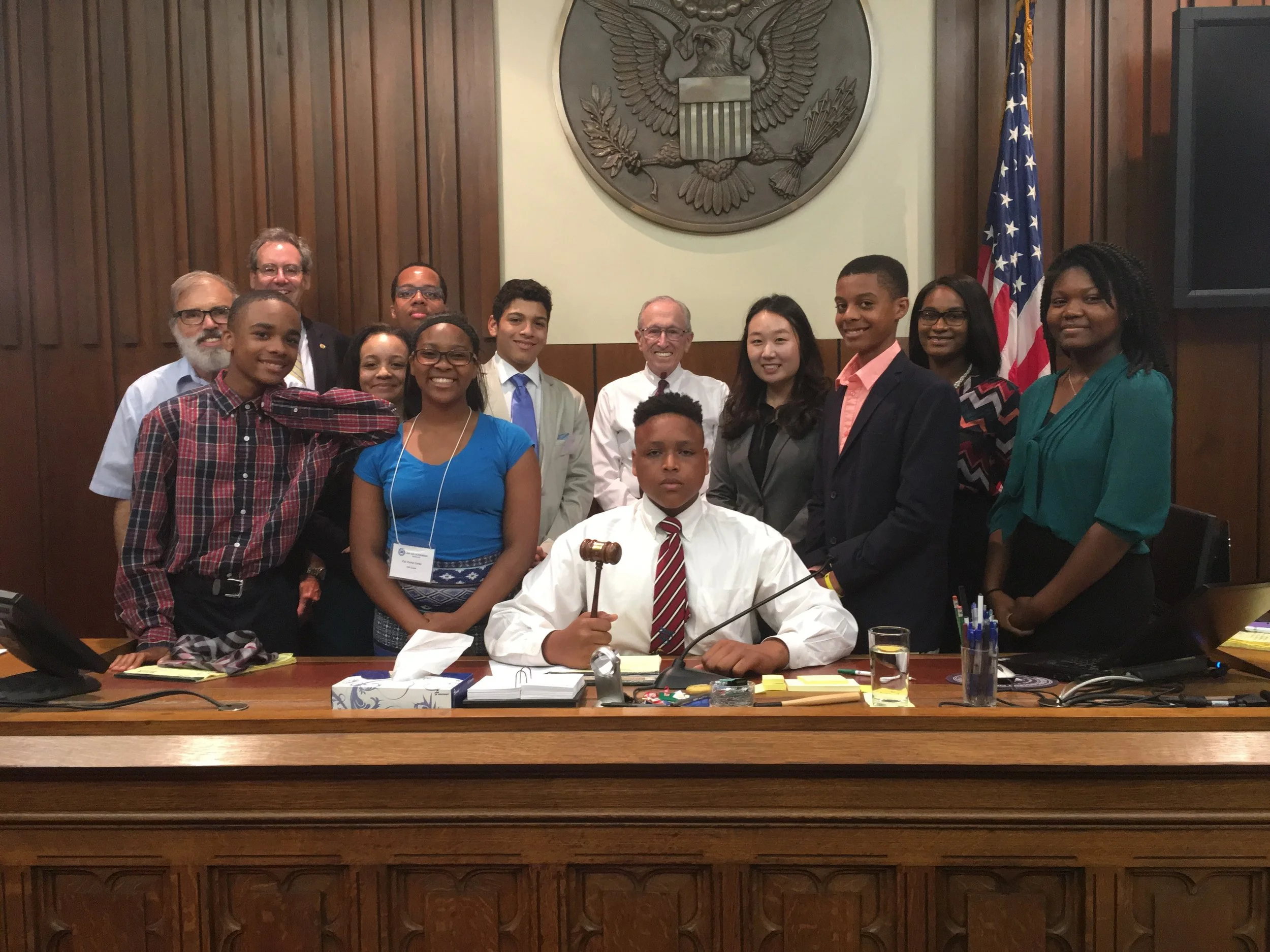 Dayton interns at Judge Rice's bench.jpg