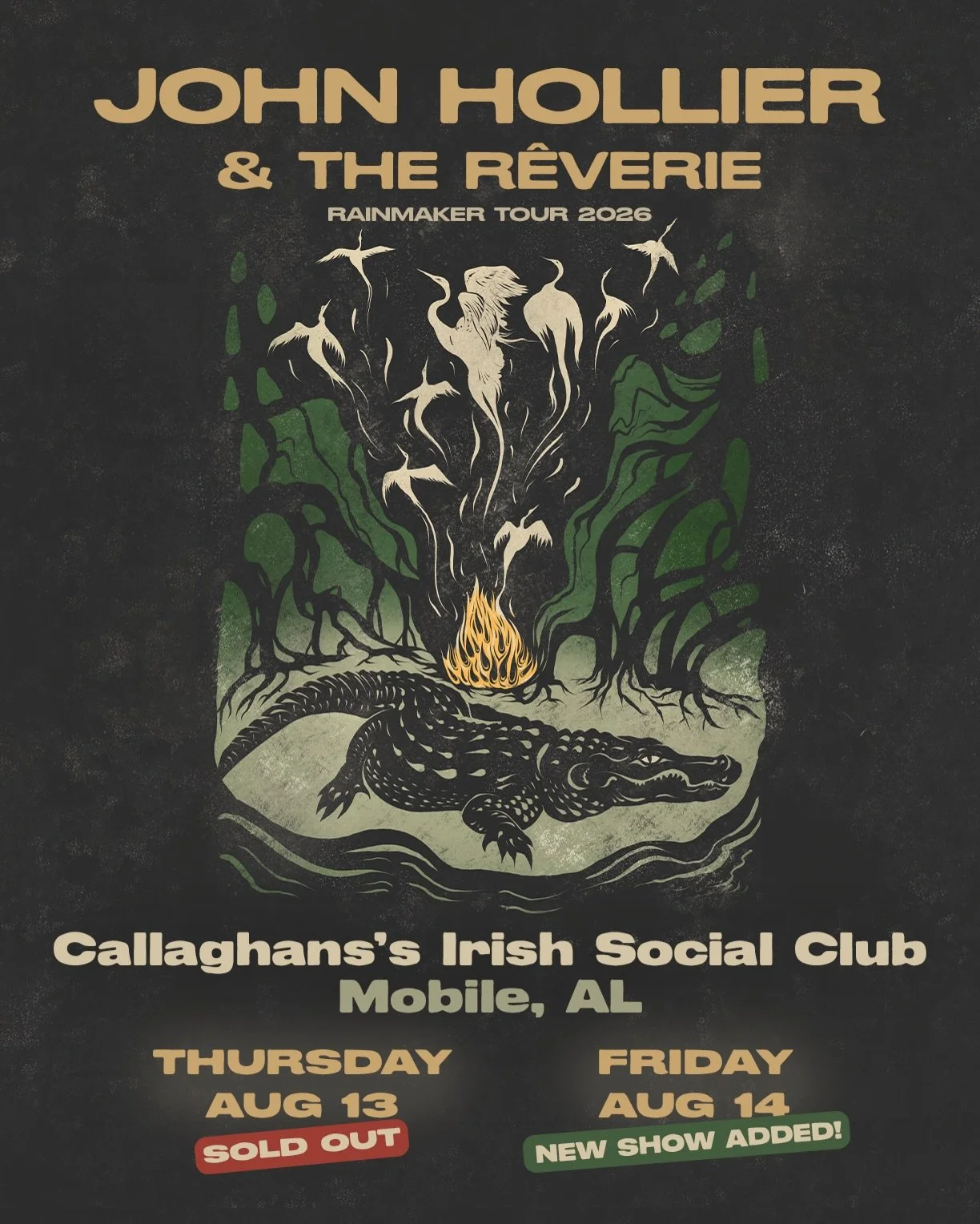 We&rsquo;re adding a second night in Mobile.

The first show sold out fast, so we&rsquo;re running it back. See y&rsquo;all in August.

we&rsquo;ve got something special up our sleeve for this one.