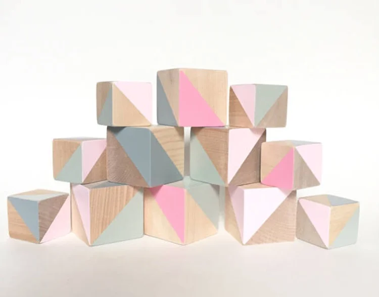 Block With Simple Geometric Design