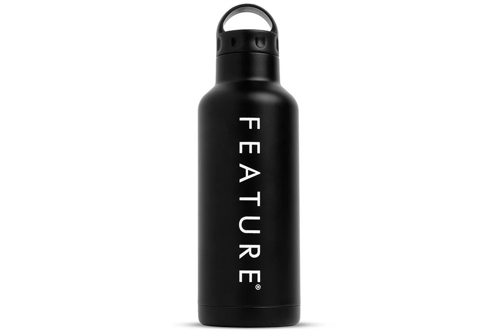 Feature All Black Water Bottle