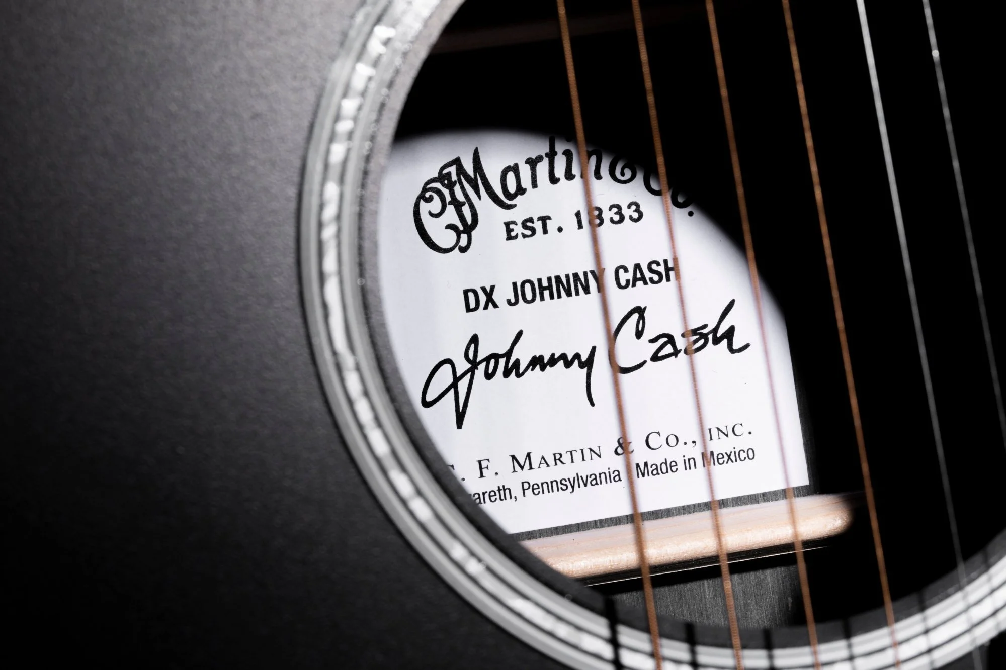 All Black Martin DX Johnny Cash Edition Guitar