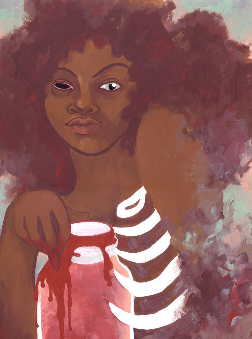 Art by AJ Gabriel, accompanying my flash piece To Escape the Witch’s House in Liminal Stories Issue 2.