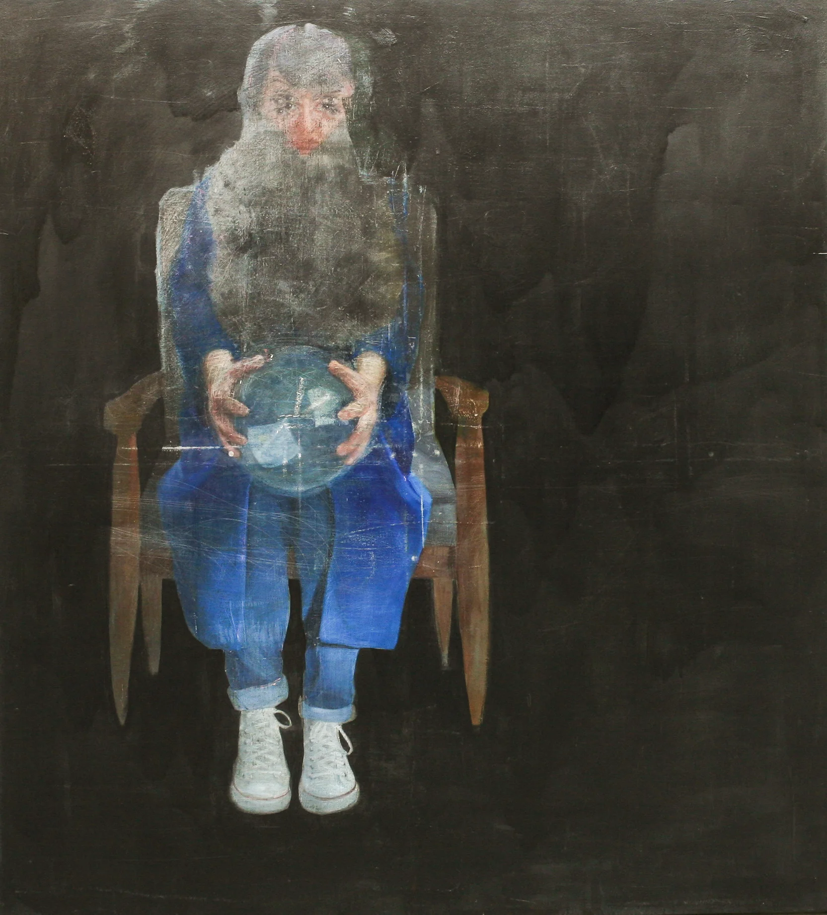 "Struggling to See/ Self Portrait "