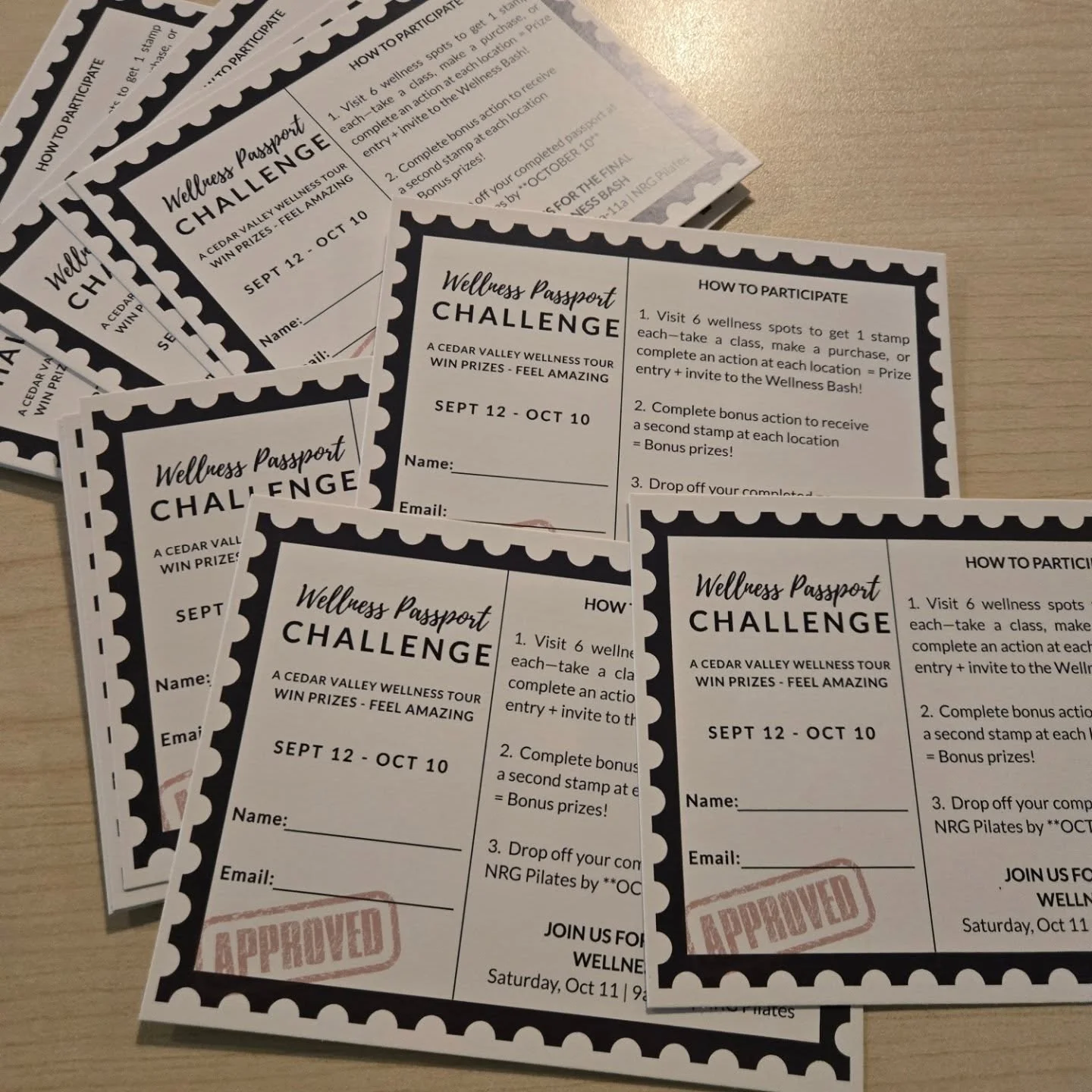 Wellness Passport Challenge
🚨 LAST CALL, Cedar Valley! 🚨
It&rsquo;s the final week to collect your stamps + earn prizes!
Don&rsquo;t miss out on:
✨ Free classes + community class
✨ Bonus giveaways
✨ Our Wellness Bash this Saturday, Oct 11

Grab you