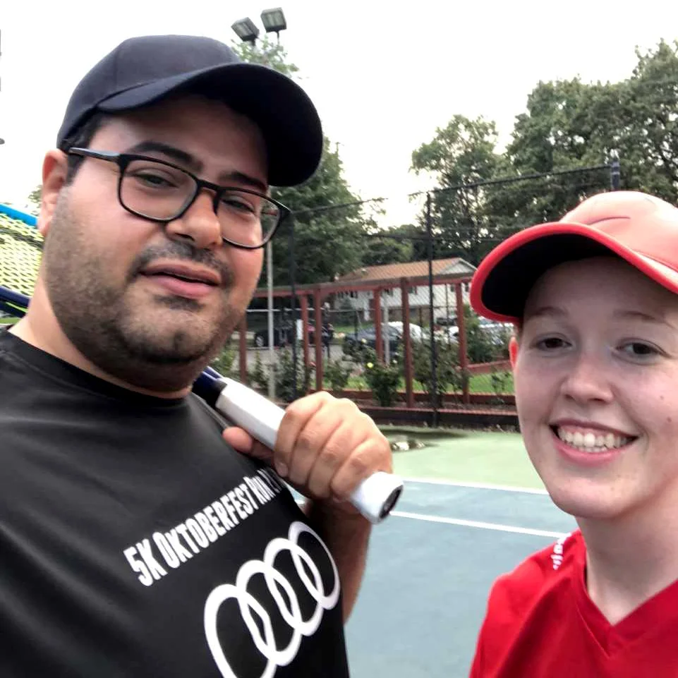 Mo and Jessica Eldosoky enjoy playing tennis at their Columbia Pike apartment complex.