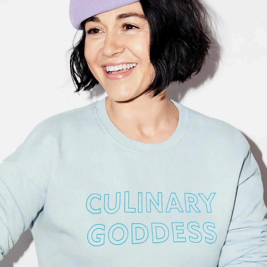 Calling all Culinary Goddesses! You can snap up this cult-fave @overseasoned_amy sweatshirt, identical to the one that Chef @camillebecerra wore in Issue 14: Fashion Plate. It&rsquo;s one of the fun things up for sale today at noon EST as part of our Members-Only Cherry Bombe Prop Sale. ⁠⁠
⁠⁠
Official members will receive a link via email when the sale starts. Not a member? See link in bio to join. 🌟 A portion of the proceeds from this sale will go to @foodeducationfund.⁠⁠
⁠⁠
Photo by @livingstonjenny⁠⁠
⁠⁠
#bombesquad⁠⁠