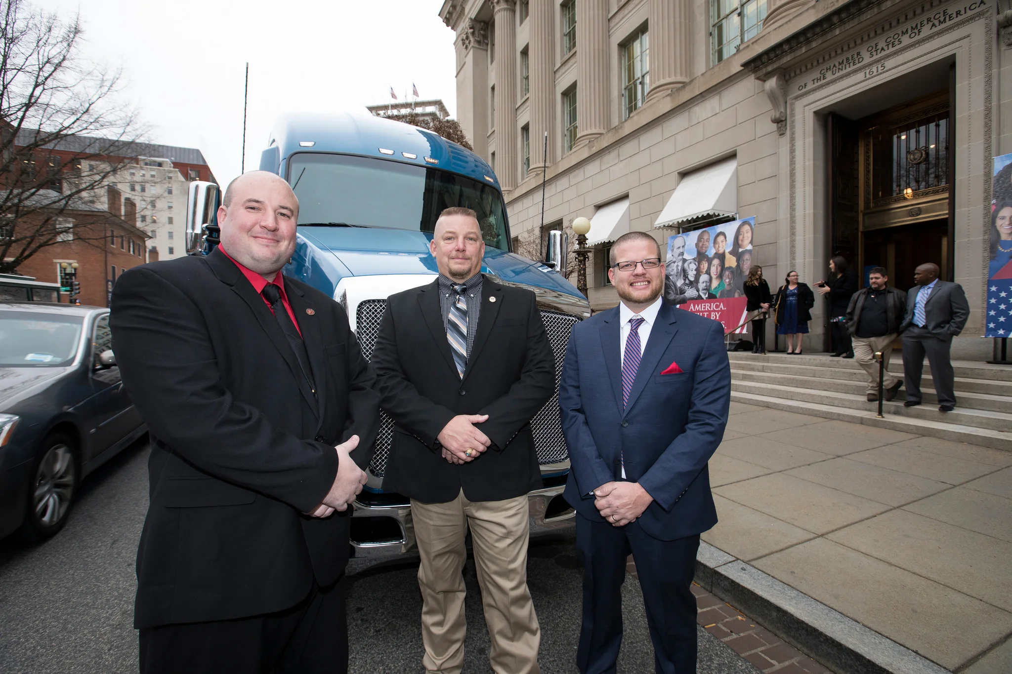 Finalists left to right: Wayne Roy, US Xpress; Gregg Softy, Stevens Transport; Daniel Shonebarger, Melton Truck Lines 
